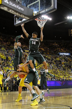 Michigan vs Michigan State basketball game 2013 photography